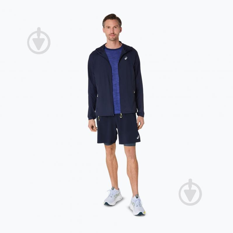 Куртка мужская Asics Road Packable Jacket midnight 2011D084-401 р.XL синий - фото 11