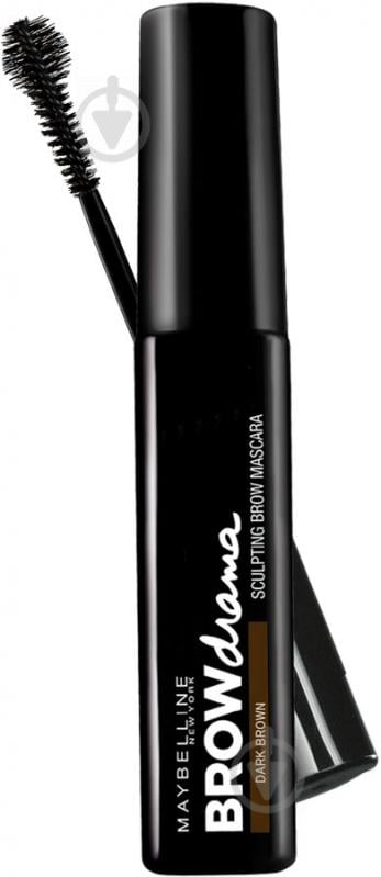 Тушь для бровей Maybelline New York Brow Drama Sculpting Brow Mascara темно-коричневий 7,6 мл - фото 1