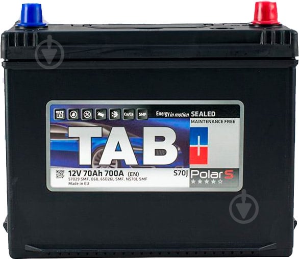 Акумулятор автомобільний TAB Polar S JIS 70Ah 700A 12V 246870 «+» праворуч (246870) - фото 1 Акумулятор автомобільний TAB Polar S JIS 70Ah 700A 12V 246870 «+» праворуч (246870) - фото 1
