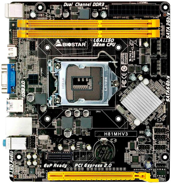 Материнська плата Biostar H81MHV3 2.0 (Socket 1150, Intel H81, micro ATX) - фото 2