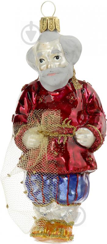 Inge Glas Стеклянная елочная игрушка Золотая Рыбка 8 см, подвеска 10050S020