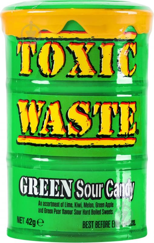 Конфеты Toxic Waste Зеленая бочка 42,5 г - фото 2 Конфеты Toxic Waste Зеленая бочка 42,5 г - фото 2