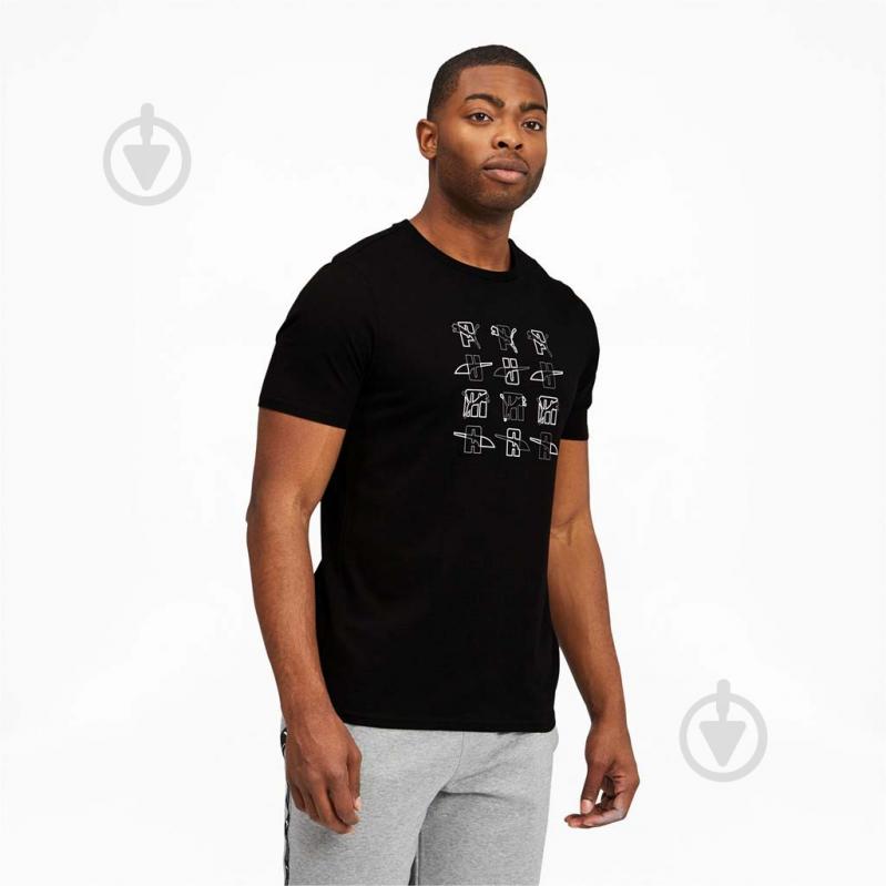 Футболка Puma ELEVATE GRAPHIC TEE 53107401 р.S черный - фото 1