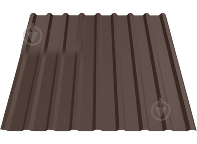 Профнастил кровельный PCS ПК-20 0,45x1140x2000 мм RAL 8017 коричневый мат - фото 1 Профнастил кровельный PCS ПК-20 0,45x1140x2000 мм RAL 8017 коричневый мат - фото 1