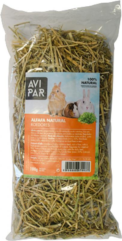 Сіно люцерни Avipar Natural Alfafa для всіх видів гризунів 100 г - фото 1