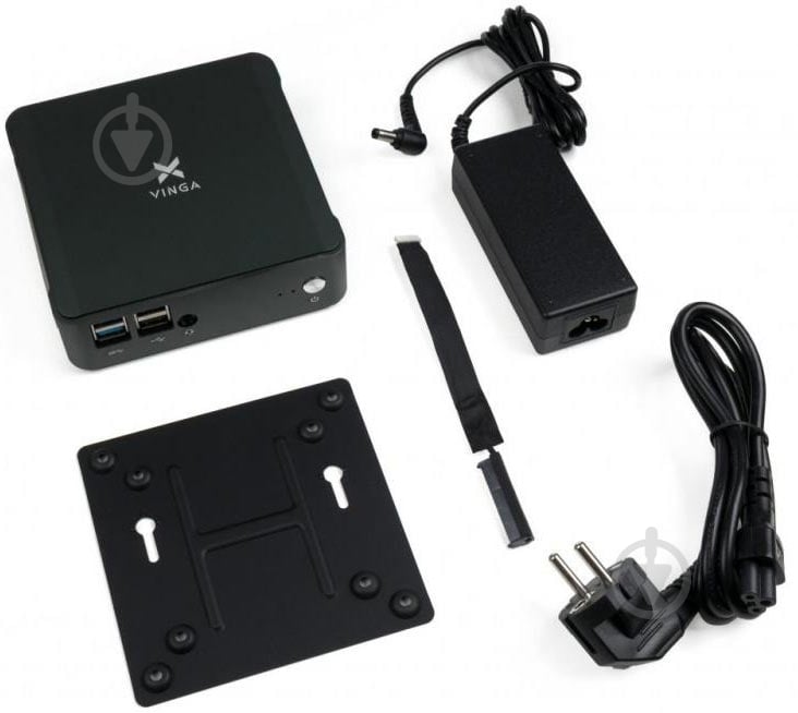 Компьютер Vinga Mini PC V600 (V6008145U.16512) black - фото 4
