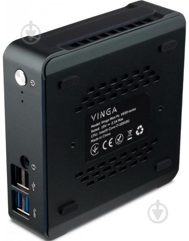 Компьютер Vinga Mini PC V600 (V6008145U.16512) black - фото 2