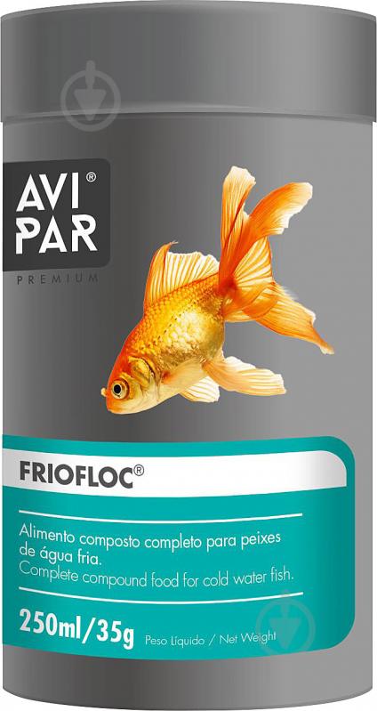 Корм Avipar FRIOFLOC для холодноводных рыб 250 мл/35 г (мясная и рыбная мука, овес, соя) - фото 1