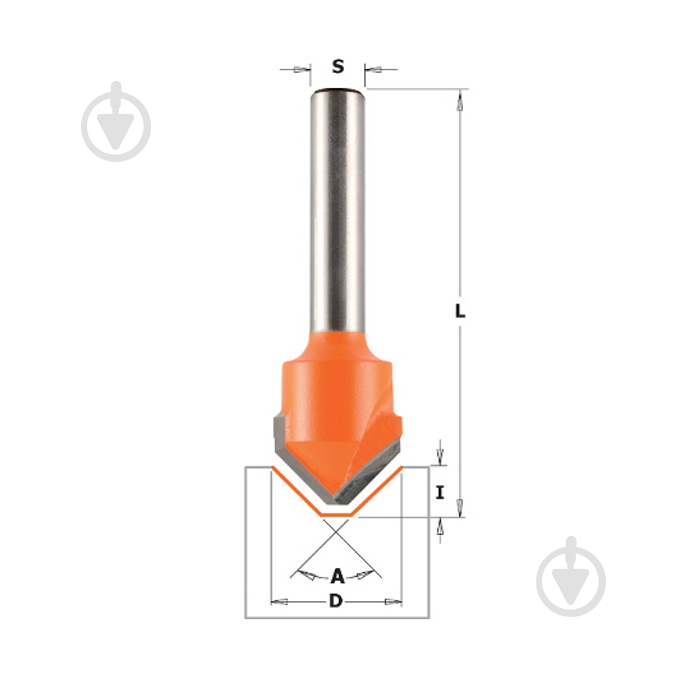 Фреза CMT HM D=18 I=3,3 A=135 S=8 для Alucobond 915.002.11 - фото 1