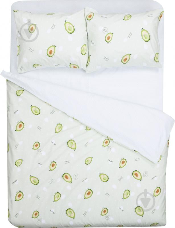Комплект постельного белья Fresh avocado 2 зеленый с рисунком - фото 1