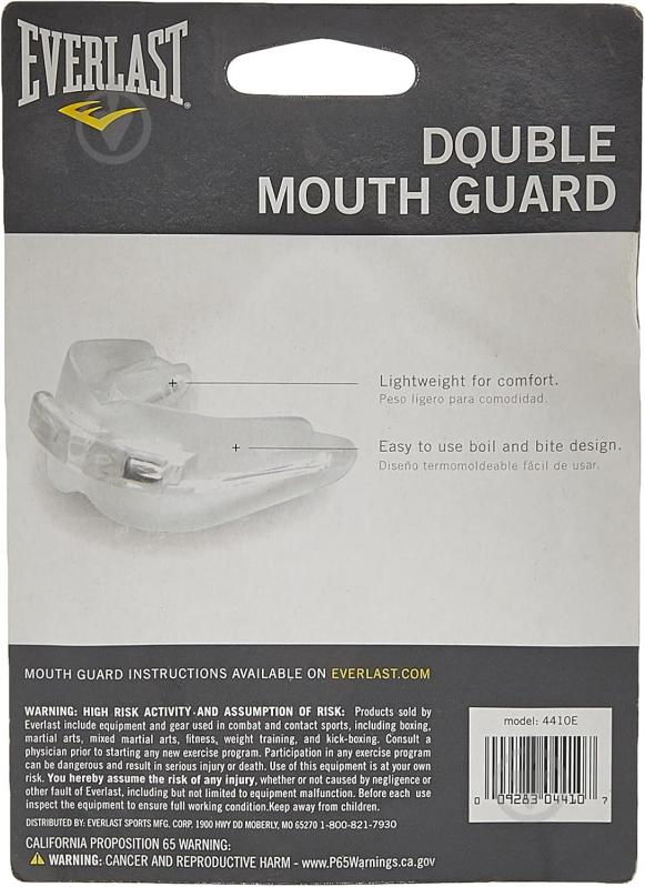 Капа Everlast Double Mouthguard 4410E прозрачная - фото 3