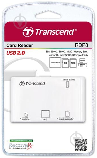 Кардридер Transcend USB 2.0 (TS-RDP8W) - фото 2