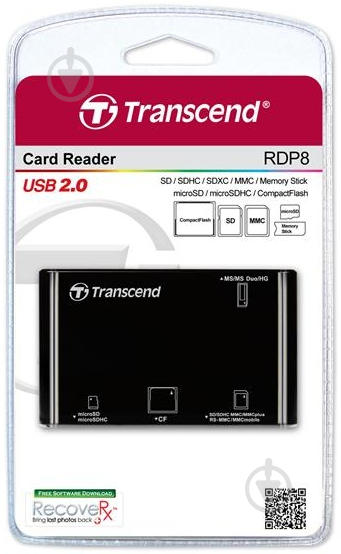 Кардридер Transcend USB 2.0 (TS-RDP8K) - фото 2