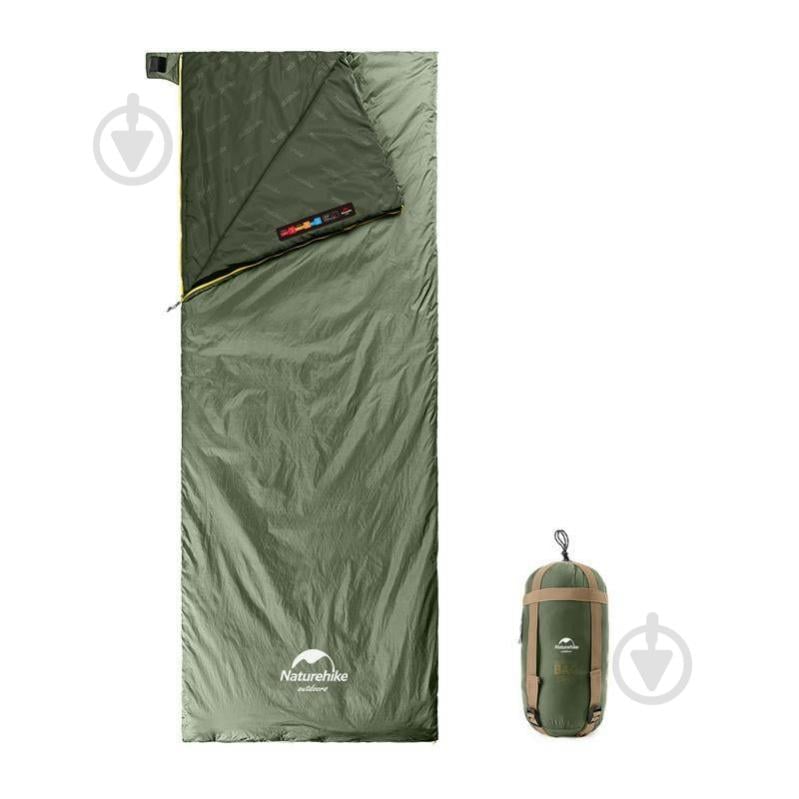 Спальник Naturehike літній Summer LW180 NH21MSD09 лівий, (15°C), p-p M, зелений 6927595777930-L