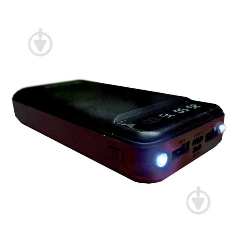 Повербанк ElectroHouse 20000 mAh black (EH-P-02-B) з ліхтариком type-c - фото 2