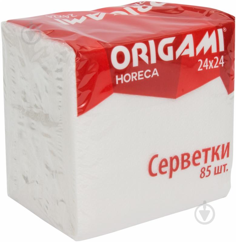 Серветки столові Origami Horeca 24х24 см білі 85 шт. - фото 1