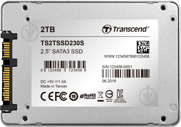 SSD-накопитель Transcend 2000GB 2,5" SATA III 3D NAND (TS2TSSD230S) - фото 6