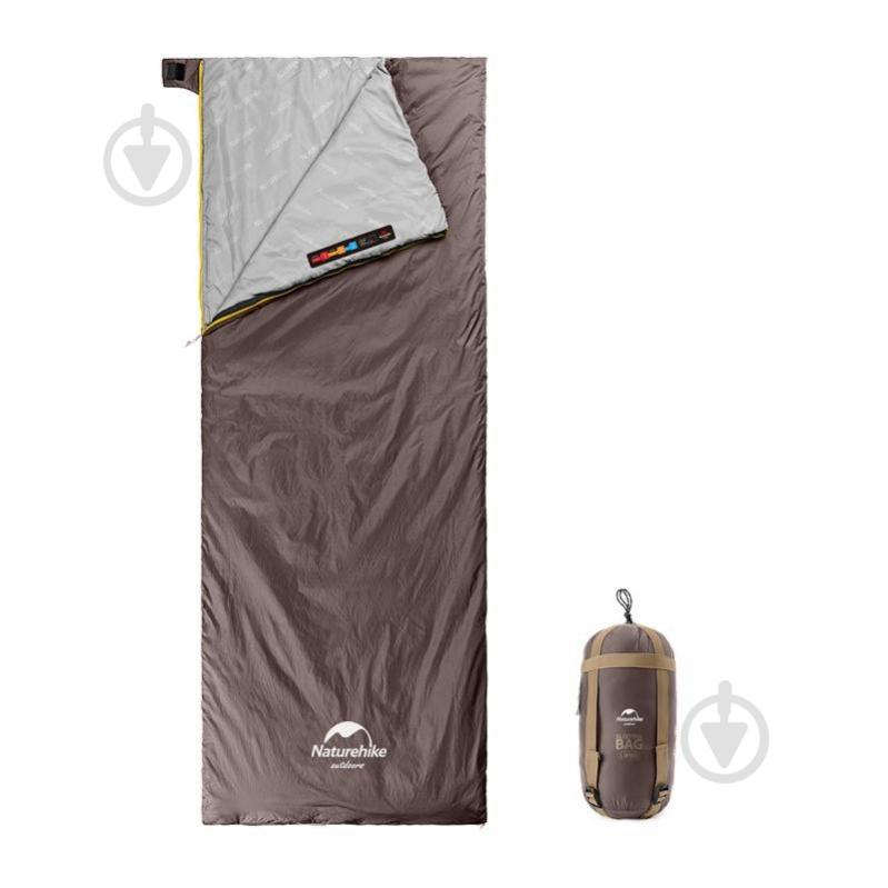 Спальник Naturehike літній Summer LW180 NH21MSD09 лівий, (15°C), p-p M, коричневий 6927595777954-L