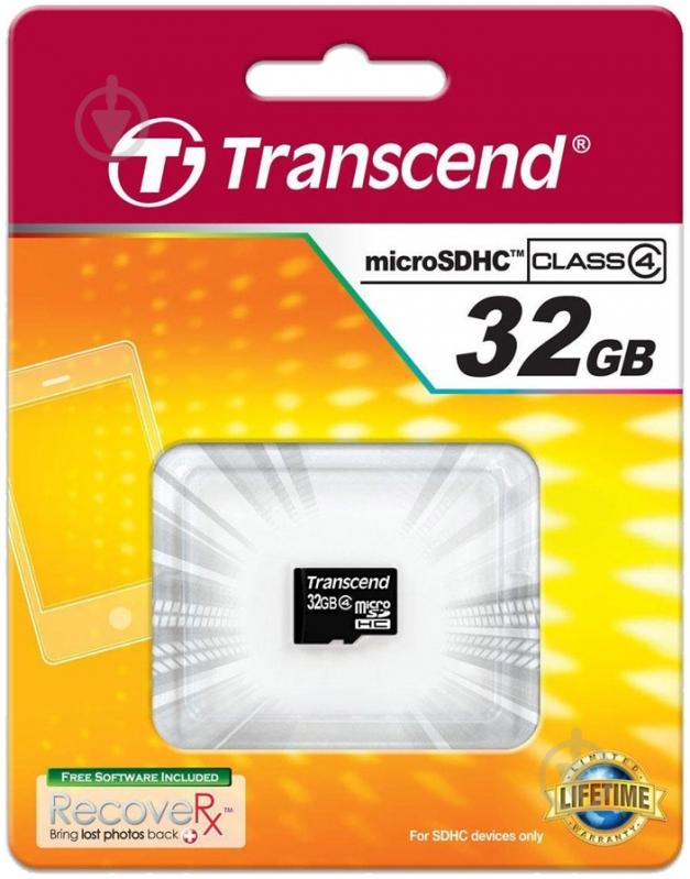 Карта пам'яті Transcend MicroSDHC 32GB Class 4 (TS32GUSDC4) - фото 2