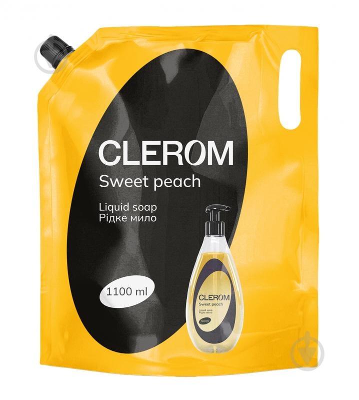 Мыло жидкое Clerom Sweet peach 1100 мл - фото 1