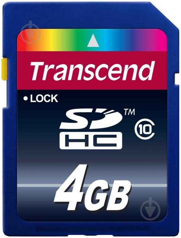Карта памяти Transcend SDHC 4GB (TS4GSDHC10) - фото 1