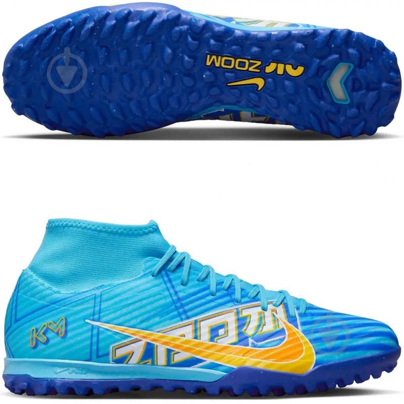 Бутси Nike Air Zoom Mercurial Superfly 9 Academy x Mbappe TF DO9347-400 р.41,5 блакитний - фото 4