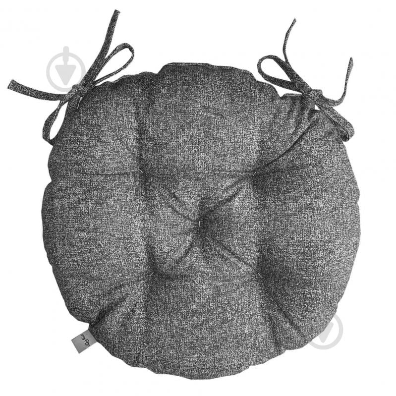 Подушка на стул серая круглая