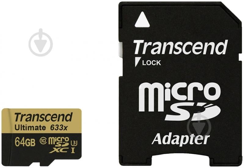 Карта памяти Transcend Ultimate micro SDXC 64GB Class 10 UHS-I U3 R95/W85MB/s 4K Video (TS64GUSDU3) - фото 1