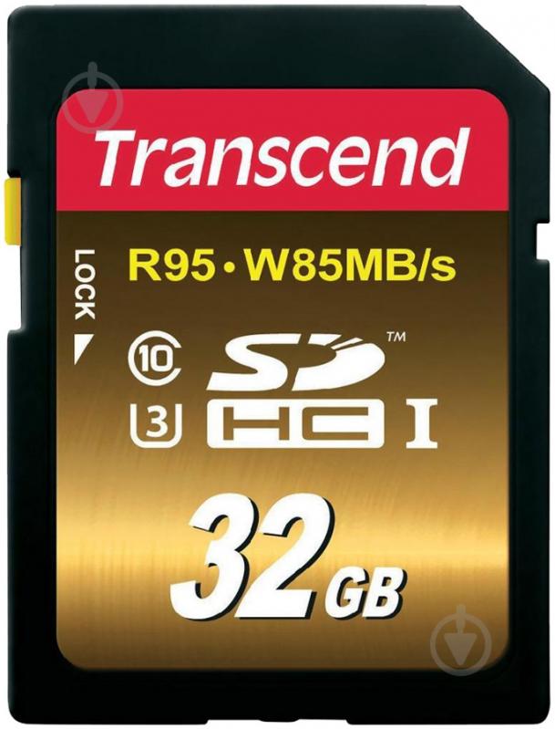 Карта памяти Transcend Ultimate SDHC 32GB Class 10 UHS-I U3 R95/W85MB/s 4K Video (TS32GSDU3X) - фото 1