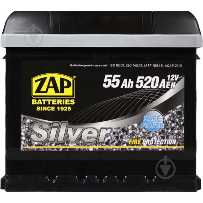 Аккумулятор автомобильный ZAP Silver 55Ah 520A 12V «+» слева - фото 2