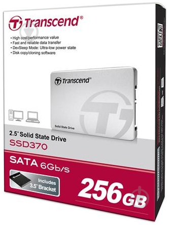 SSD-накопичувач TRANSCEND 370 256GB 2,5" SATA III (TS256GSSD370S) - фото 2