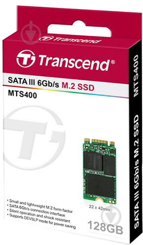 SSD-накопичувач TRANSCEND MTS400 128GB M.2 M.2 (TS128GMTS400) - фото 2