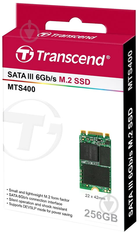 SSD-накопичувач TRANSCEND MTS400 256GB M.2 M.2 (TS256GMTS400) - фото 2