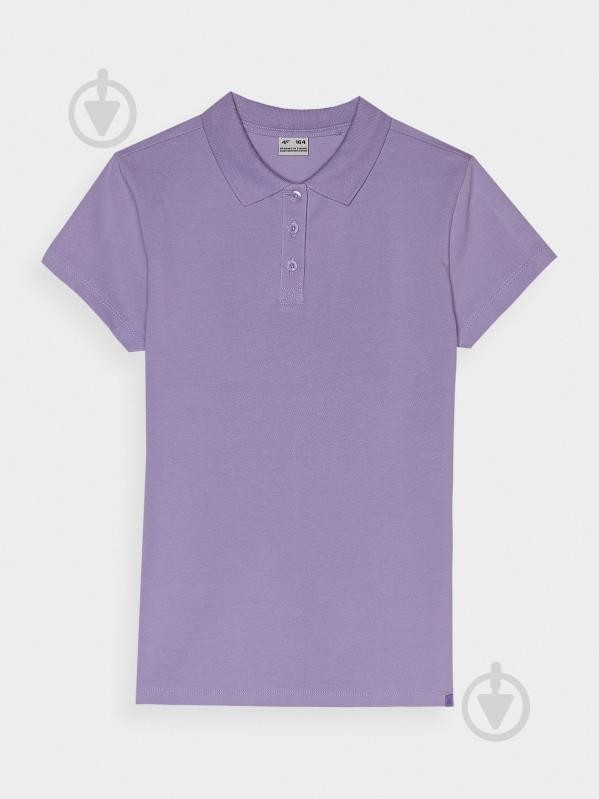 Поло 4F TSHIRT F1148 4FJWSS24TTSHF1148-52S р.134 фиолетовый - фото 1