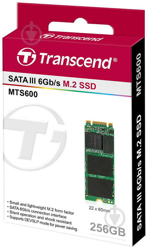 SSD-накопитель TRANSCEND MTS600 256GB M.2 SATA III (TS256GMTS600) - фото 2