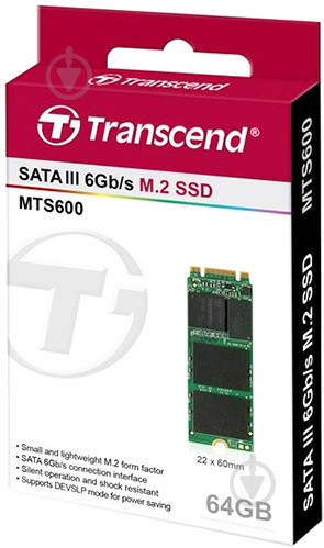 SSD-накопичувач TRANSCEND MTS600 64GB M.2 SATA III (TS64GMTS600) - фото 2