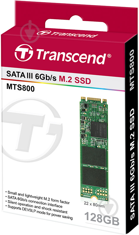 SSD-накопитель TRANSCEND MTS800 128GB M.2 M.2 (TS128GMTS800) - фото 2