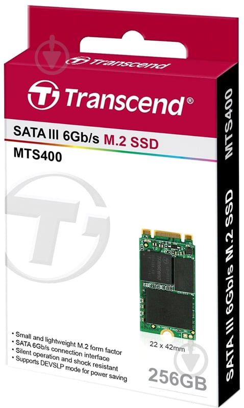 SSD-накопитель TRANSCEND MTS800 256GB M.2 M.2 (TS256GMTS800) - фото 2