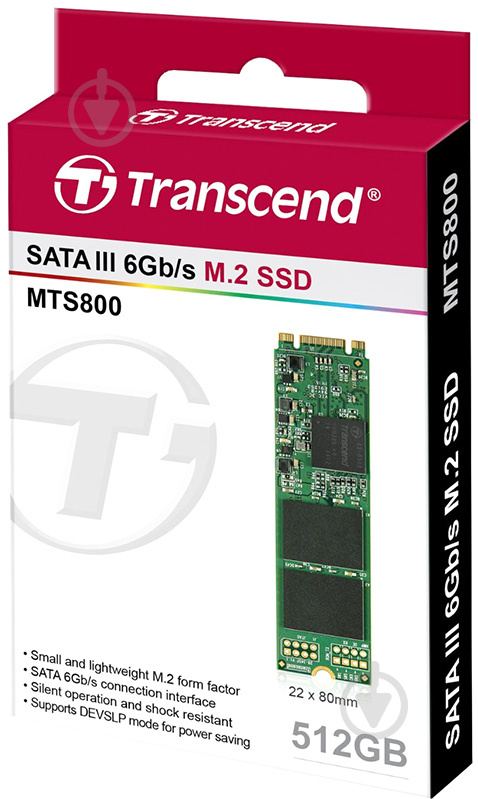 SSD-накопитель TRANSCEND MTS800 512GB M.2 M.2 (TS512GMTS800) - фото 2