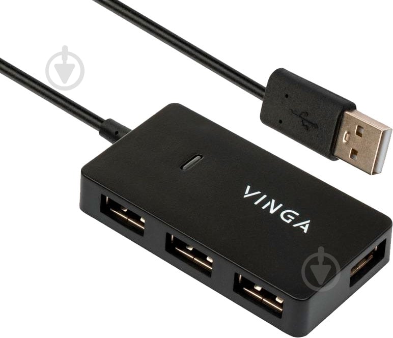 Концентратор Vinga USB2.0 to 4хUSB2.0 HUB (VHA2A4) - фото 1