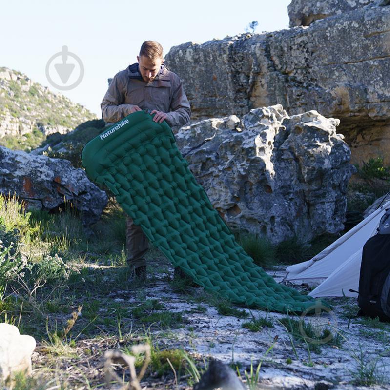 Матрац надувний Naturehike CNK2300DZ0001 темно-зелений 198х59 см зелений - фото 2