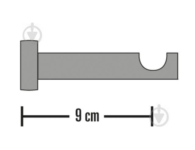 Тримач для карниза Gardinia Kira одинарний d19 мм шампань 1 шт. - фото 4