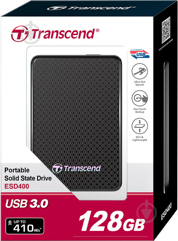 SSD-накопитель TRANSCEND ESD400 128GB 1,8" USB 3.0 MLC (TS128GESD400K) - фото 2