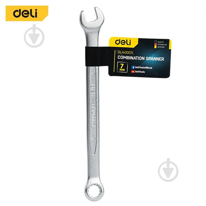 Ключ гаечный Deli 7 мм DL140007L - фото 3 Ключ гаечный Deli 7 мм DL140007L - фото 3