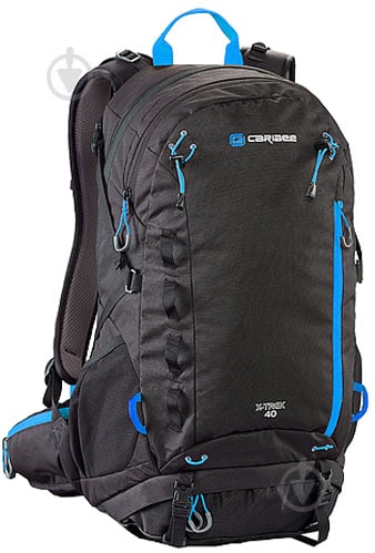 Рюкзак Caribee X-Trek 40 6383 40 л Black/Ice Blue - фото 1