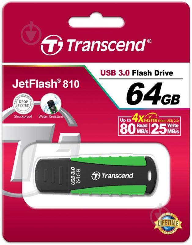 Флеш-память USB Transcend JetFlash 810 64 ГБ USB 3.0 (TS64GJF810) - фото 4