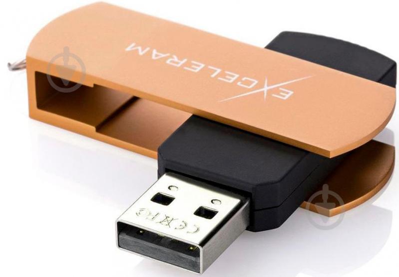 Флеш-пам'ять USB Exceleram P2 Series 64 ГБ USB 2.0 brown (EXP2U2BRB64) - фото 2