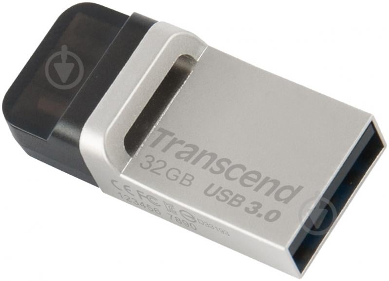 Флеш-пам'ять USB Transcend JetFlash 880 32 ГБ USB 3.0microUSB (OTG) silver (TS32GJF880S) - фото 2