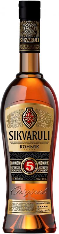 Бренди Sikvaruli Коньяк Sikvaruli 5 років 40 % 0,5 л - фото 1