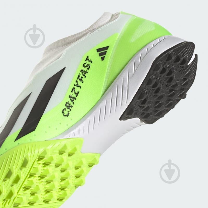 Cороконіжки Adidas AW2324 X Crazyfast 3 Laceless Turf Shoes ID9346 р.44 біло-зелений - фото 6